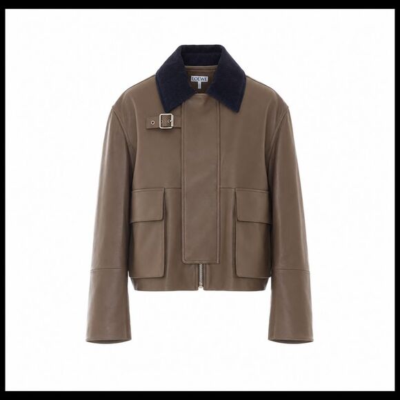 LOEWE Jackets & Blazers - Loewe Women Short Parka In Lamb's Tassel